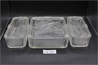 (3) Glass Refrigerator Containers