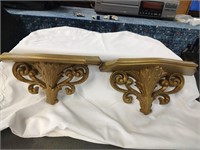 Lot of 2 Decorator Wall Shelves-7"-10"