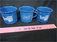 Lot of 3, Tennesse Mud metal mugs