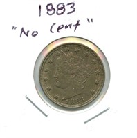 1883 "No Cent" Liberty Nickel