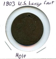 1803 U.S. Large Cent - Hole