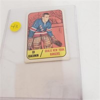 Ed Giacomin New York Rangers Topps card 1967-68