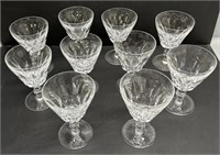 10 Baccarat Crystal Stemware Glasses