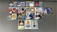 16pc MLB Relic Baseball Cards w/ Stars & HOF