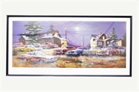 Framed Matted and Numbered Chevelles Print Titled