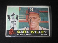 1960 TOPPS #107 CARL WILLEY MILWAUKEE BRAVES