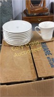 2 Boxes Restaurant cups and saucers