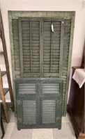 4 Green Painted Shutters