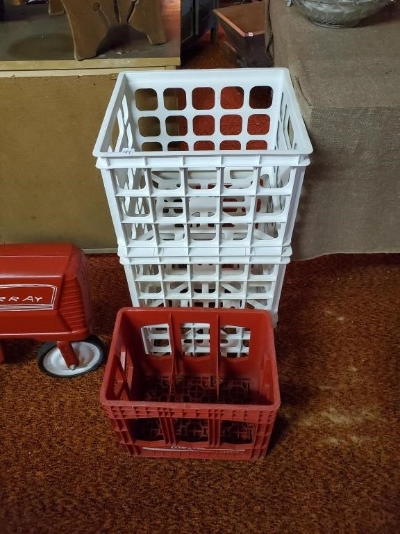 Four Plastic Crates