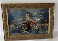 Framed Photograph INDIA FUNERAL HINDU FUNERAL