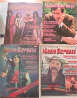 1980's Lot 4 Music Express Canada Rock Magazines