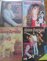 1980's Lot 4 Music Express Canada Rock Magazines