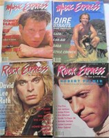 1980's Lot 4 Rock Express Canada Music Magazines