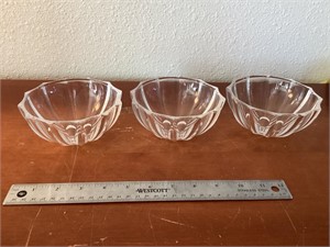 Set of 3 Matching Glass Bowls