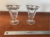 Pair of Glass Ice Cream Cups