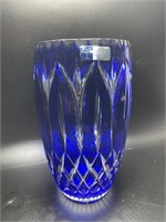 10 inch blue vase