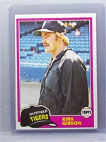 Kirk Gibson 1981 Topps Rookie