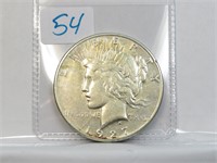 1927 S Silver Peace Dollar