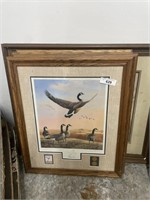 4 DUCKS UNLIMITED PRINTS W/COINS + STAMP