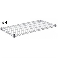 BOX (4PCS) 18"X48" CHROME WIRE SHELF