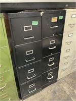 2–4 drawer black file cabinets may have rust