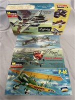4 Vintage Airplane Model Kits