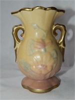 Hull Pottery Magnolia Vase Gold Accents #13