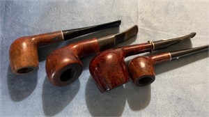 (3) Imported Briar Italy & (1) France Pipes