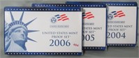 (3) U.S. Mint Proof Sets Includes 2004, 2005 and
