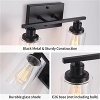 SIVILYNUS 2 Black Vanity Lights Industrail