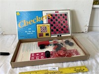 Vintage Checkers & Tic Tac Toe Board Games