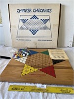 1976 Wooden Chinese Checkers Board Game with Box