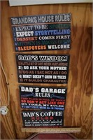 Four Pcs Dad / Grandpa Small Signs