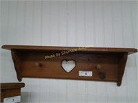 Pine heart shelf