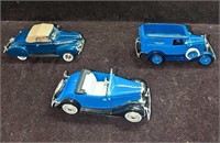 3 Die Cast Collectible Ford Coupe Model T Model A