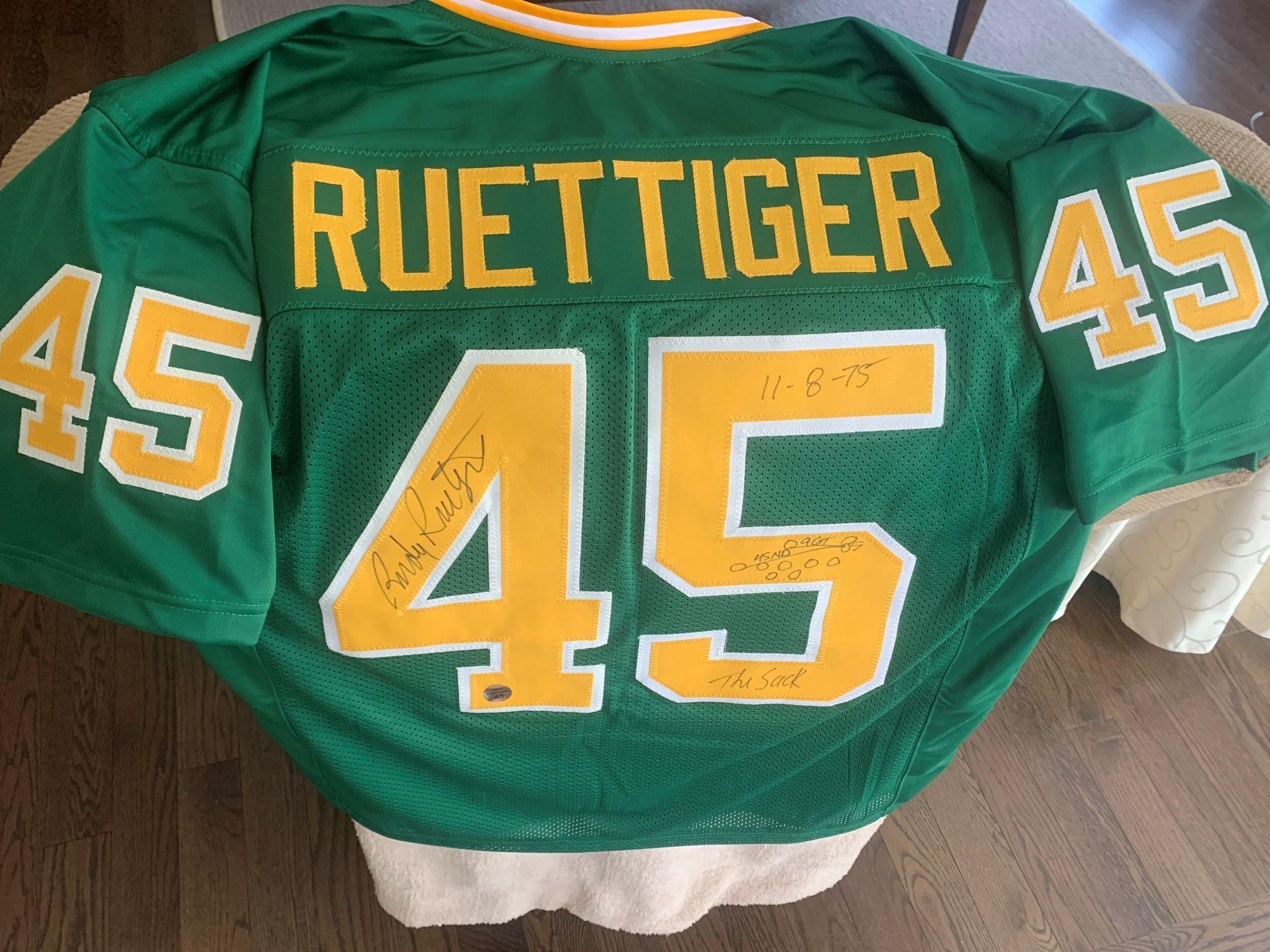 RUDY RUETTIGER AUTOGRAPHED XL JERSEY BRAND NEW