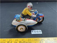 Repro Tin Litho Motorcycle w/ Sidecar