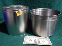 2ct Metal Canisters NO LIDS