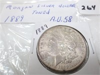 1889 Morgan silver dollar