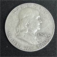 1961 Franklin Silver Half Dollar