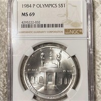 1984-P Olympics Silver Dollar NGC - MS69