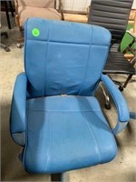 ANOTHER BLUE OFFICE CHAIR - LEATHER