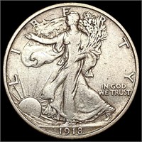 1918 Walking Liberty Half Dollar LIGHTLY