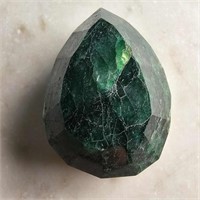 CERT 174.15 Ct Faceted Colour Enhanced Emerald, Pe
