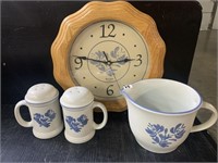 PFALTZGRAFF DISHES/ CLOCK