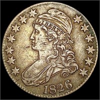 1826 Capped Bust Half Dollar NEARLY UNCIRCULATED