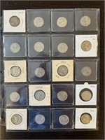 Set of 20 Canadian quarters