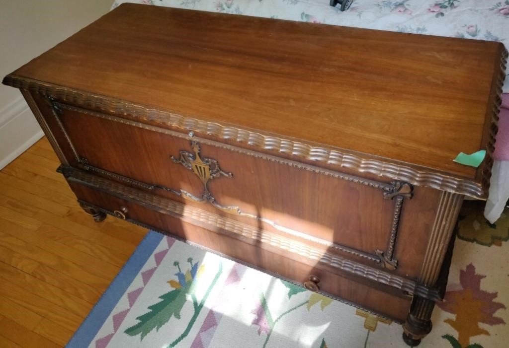 Antique Wooden Blanket Box