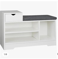 NEW Shoe Bench w/ Padded Cushion & 1 Drawer,