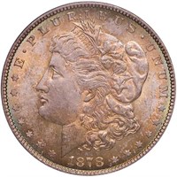$1 1878 7/8 TAIL FEATHERS, STRONG. PCGS MS64 CAC